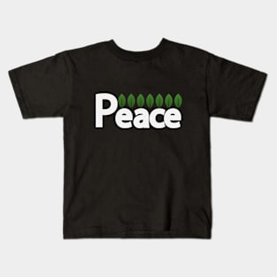 Peace bringing peace text design Kids T-Shirt